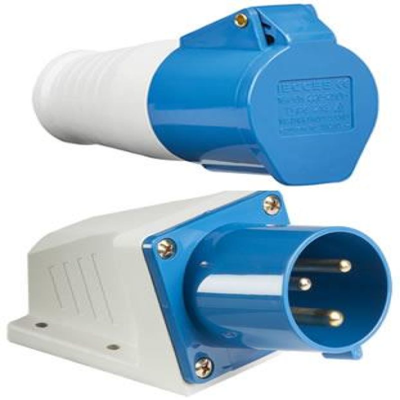 32A 3PIN MALE & FEMALE SOCKET  220V(INDUSTRIAL PLUG)