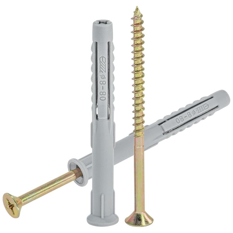 6MM PLASTIC WALL PLUG & SCREW Rawlplug (PACK)